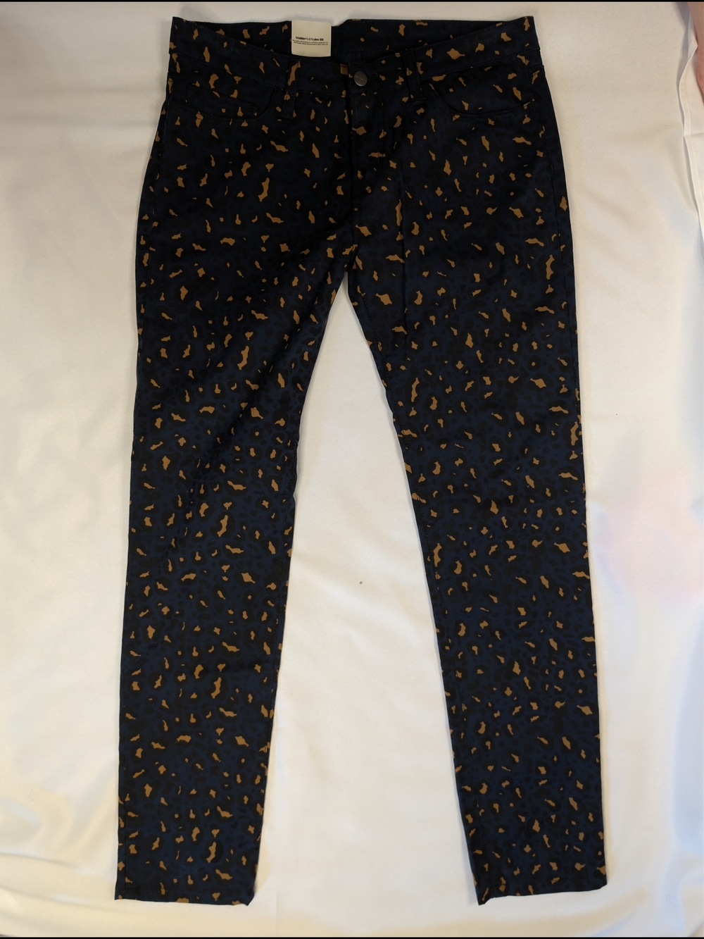Carhartt WIP Rebel Pant II Leopard Print Marlin Blue Cotton Size 30x32 NWT,